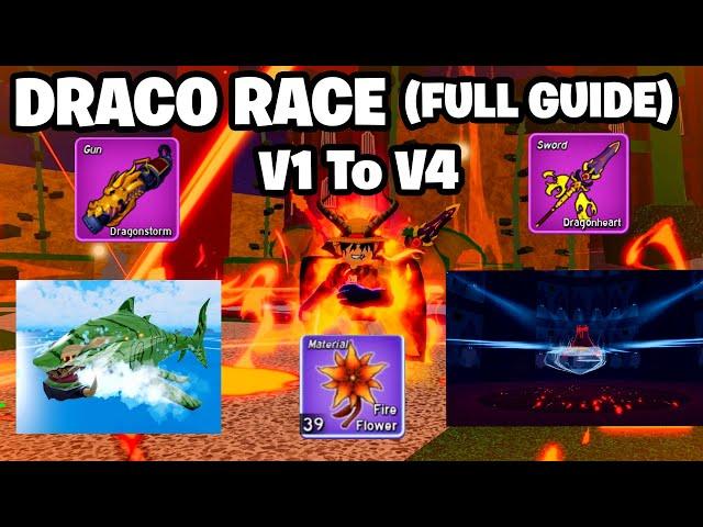 Blox Fruits Draco Race V1 to V4 Step By Step *FULL GUIDE*