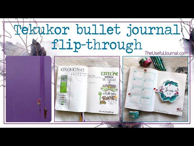 Bullet journal flip through in a Tekukor 100gsm Notebook