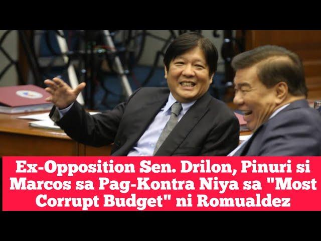 Ex-Opposition Sen. Drilon, Pinuri si Marcos sa Pag-Kontra Niya sa "Most Corrupt Budget" ni Romualdez