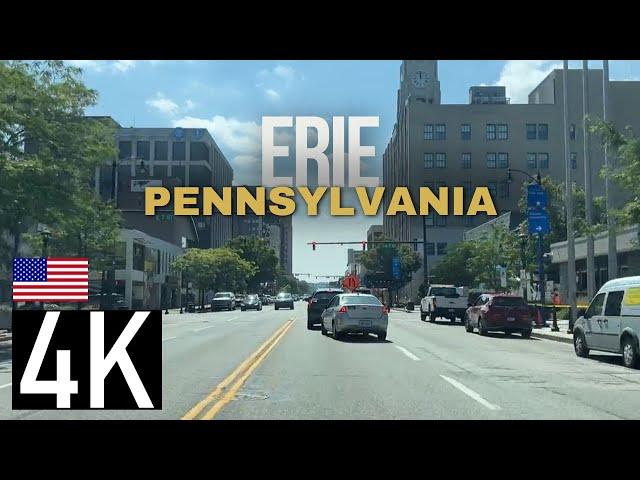 Erie, Pennsylvania 4K Street Tour - Bayfront Parkway & State Street