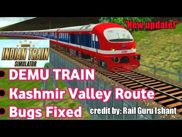Indian train simulator | New alpha update || credit by: Rail Guru Ishant | INDIAN RAILWAYS AND ITS