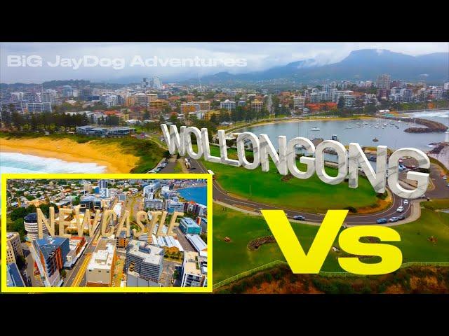 Newcastle vs Wollongong 2 major Hubs North and South of Sydney Australia