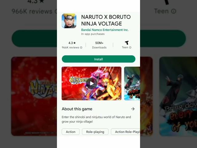 Top 3 Best Naruto Games For Android #animeedit #naruto #shorts