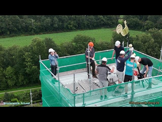 Windhaan terug op Juffertoren in Onstwedde