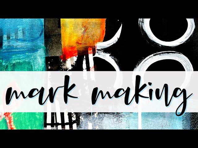 Mixed Media Experiments: Mark Making #arttutorial #collageart #abstractpainting #braveart