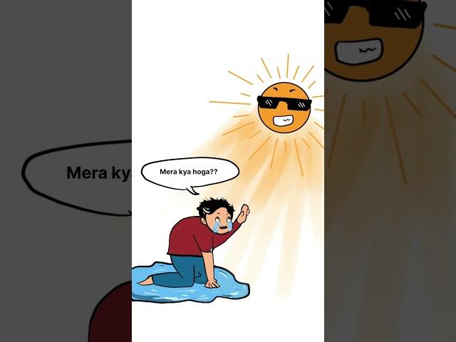 Abhi se itni garmi  #shorts #animation #funny #summer