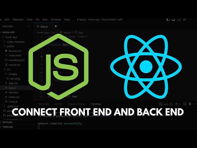 Connect frontend and backend | React JS, Node JS, Express | Send data from backend to frontend | API