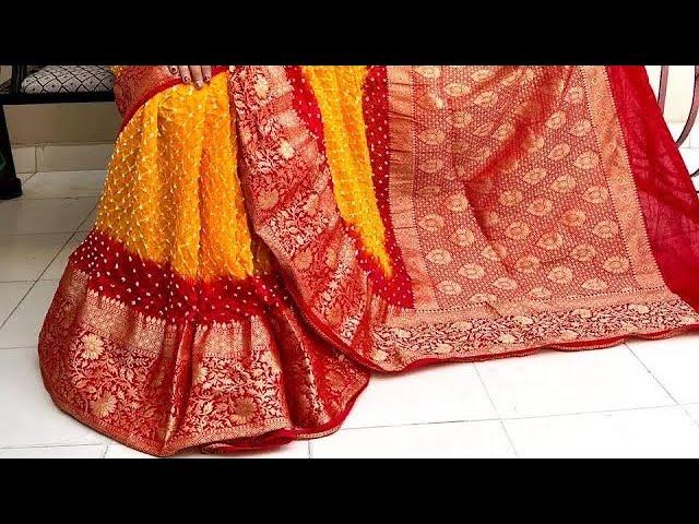 Pure Modal Silk Bandhani Sarees By Trendy Fashion