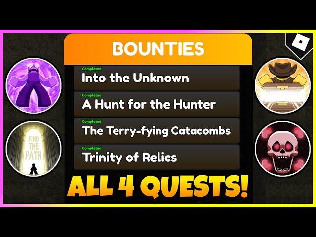 How to COMPLETE ALL 4 BOUNTIES / QUESTS from THE HITMAN in SLAP BATTLES (Updated June 2024) [ROBLOX]