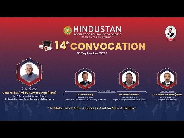 14th Convocation | Hindustan University | Session-1