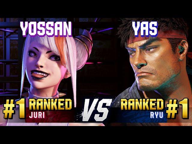 SF6 ▰ YOSSAN (#1 Ranked Juri) vs YAS (#1 Ranked Ryu) ▰ High Level Gameplay