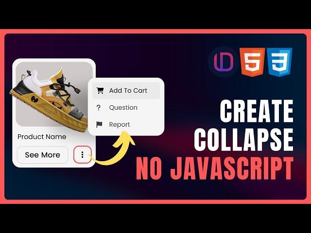 How To Make Collapsible Using HTML CSS Only | No Javascript