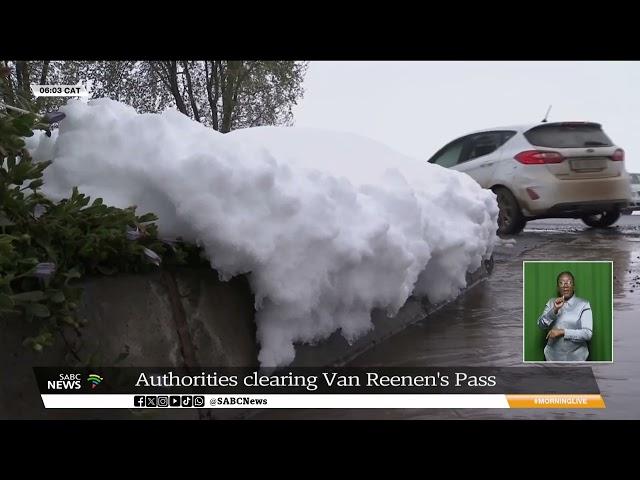 Inclement Weather I N3 reopened to clear traffic at Van Reenen's Pass