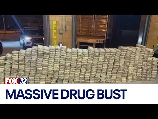 Illinois State Police seized more than 1,100 pounds of cocaine from truck on I-80