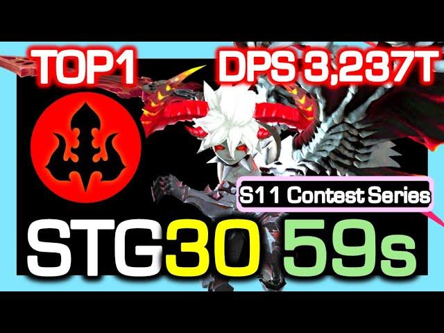 [S11 TOP1] Dark Lord STG30 59s Rotation / DPS 3,237 Trillion / Dragon Nest China