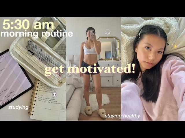 5am *realistic* routine in medical school  aesthetic study vlog, staying productive & consistent