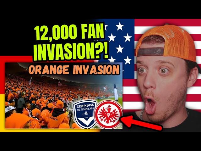 American Reacts to 12,000 German Football Fans INVADE Bordeaux France