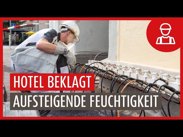 Horizontalsperre von ISOTEC sorgt für trockene Wände im Hotel Häckers in Bad Ems