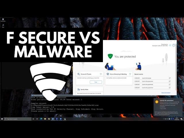 F Secure: Test vs Malware