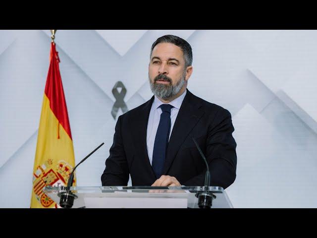  #ÚLTIMAHORA Santiago Abascal anuncia QUERELLA contra Sánchez y otros miembros del Gobierno