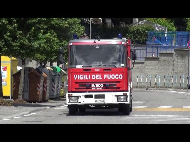 Pubblica Assistenza VOS Gorgonzola + APS Iveco City Eurofire Vigili del Fuoco Brescia in sirena