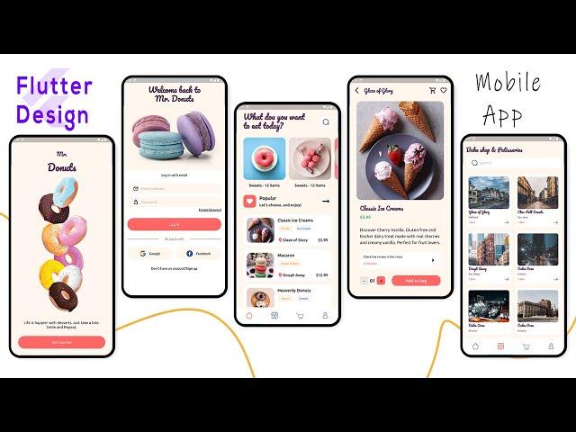 Dessert Delivery  Mobile App -Flutter UI- Speed Code.