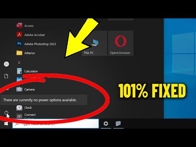 There are currently no power options available in Windows 10 - How To Fix Power options Error 