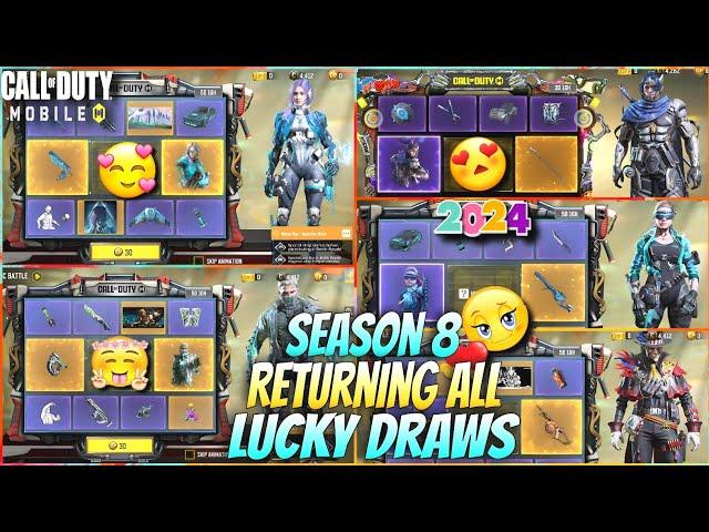 Season 8 All Returning Lucky Draws (2024) | S8 Unbelievable That Massive Lucky Draws Return | Codm