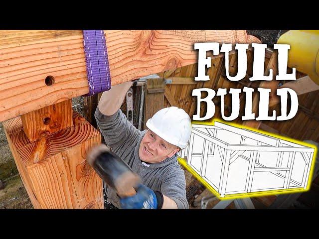 TIMBER FRAMED WORKSHOP Part 1 | Complete Project - LOGS to FRAME 🪵