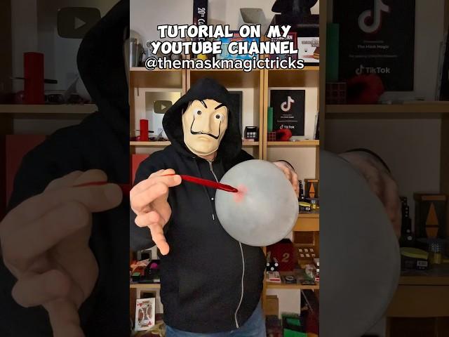 CRAZY! SILK THRU BALLOON 🪄 #magic #tricks #foryou