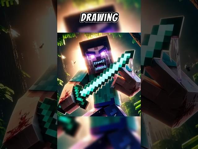 Creepy Minecraft Drawing 