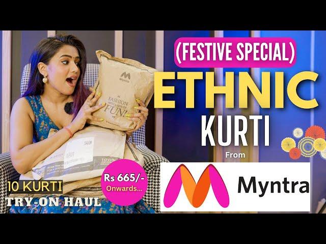 Festive special Kurti’s from MYNTRA || Tryon | Honest Review || gimaashi