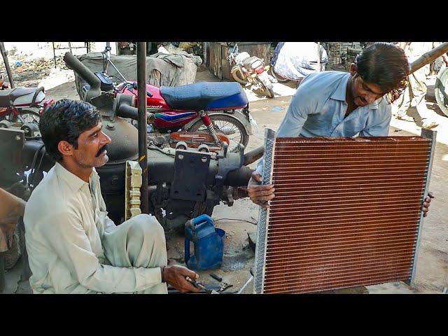 Amazing Technique of Fixing a Truck Radiator