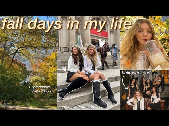 PRODUCTIVE FALL DAYS IN THE LIFE: living in nyc, halloween, room updates, morning routine & college!