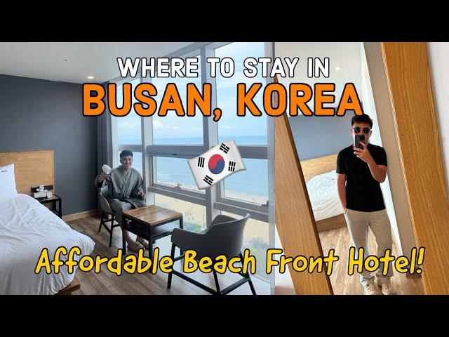 BUDGET BEACHFRONT HOTEL IN BUSAN: Haeundae Beach at night | Busan Korea Vlog