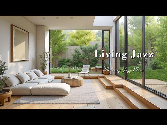 Happy Jazz Music at A Cozy Living Room Space  Relaxing Jazz Instrumental Music for Positive Moods