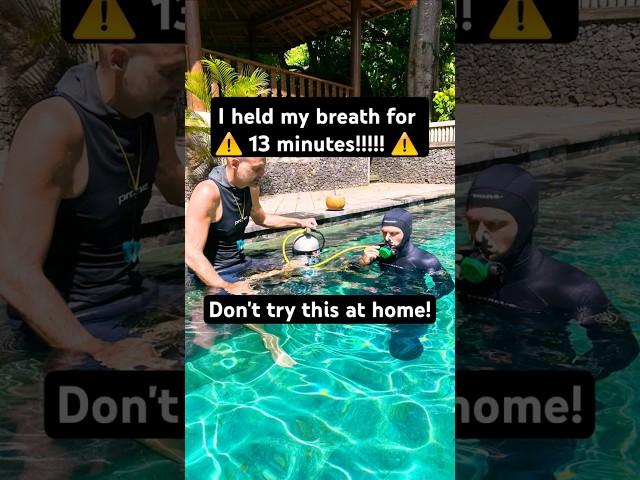 I HELD MY BREATH FOR 13 MINUTES! #freediving #extremesports