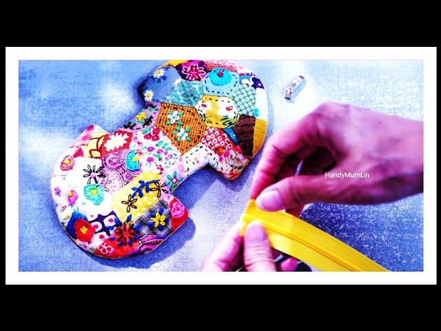 DIY Fabric Scraps Sewing Project ┃HandyMumLin Pouch sewing Tutorial