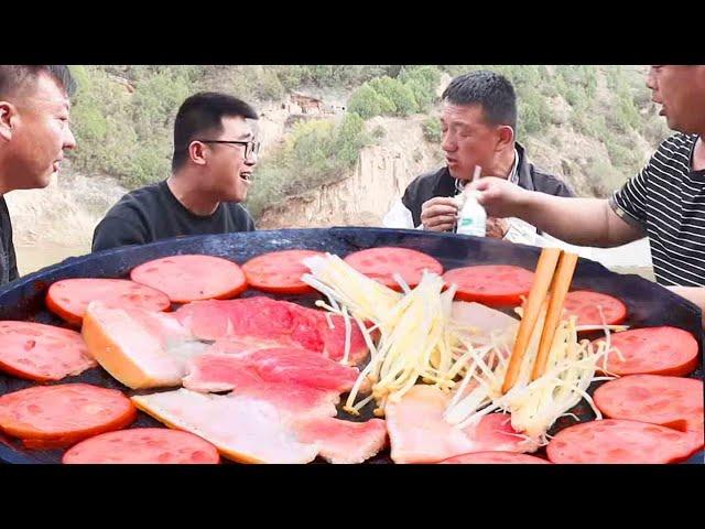 On the warm spring day  several brothers went for a picnic  and the scene was full of laughter!