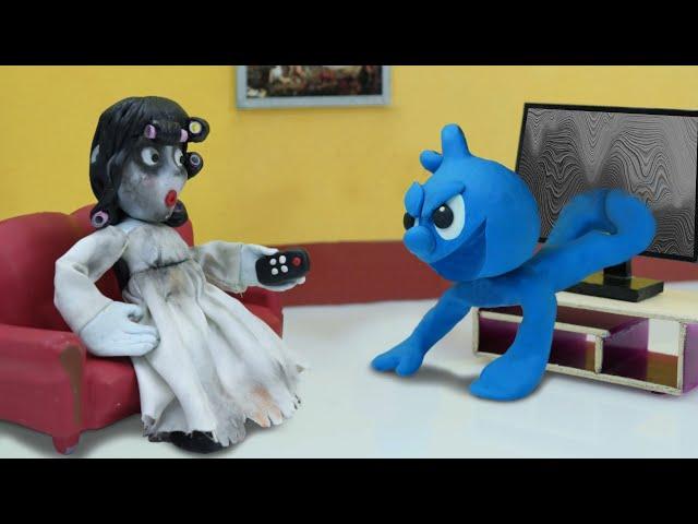 Catching Sakado Ghost - Clay Mixer Friends Horror Animation