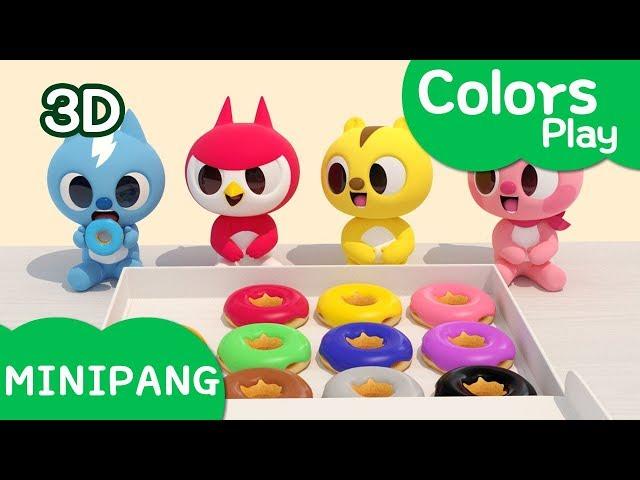 Learn colors with Miniforce | Colors Play | Eating color doughnut | Mini-Pang TV Colors Play