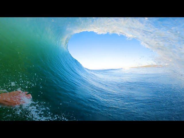 SURFING POV - EPIC LOOONG BACKSIDE BARREL (Nicaragua #1)