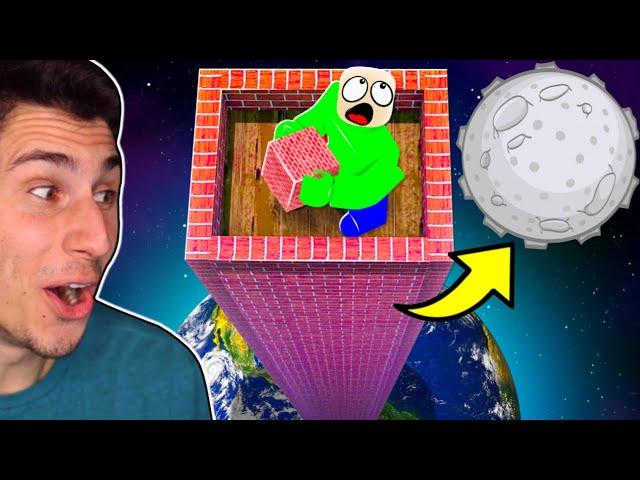 I Built A TOWER TO THE MOON! | Roblox Tower Simulator