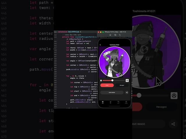 iOS Swift - Crop Image into Circle and Hexagon | #swift #swiftui #jlcoder #earn #learnonyoutube