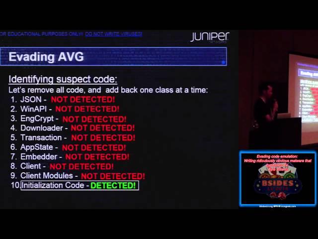cg01 evading code emulation writing ridiculously obvious malware that bypasses av kyle adams