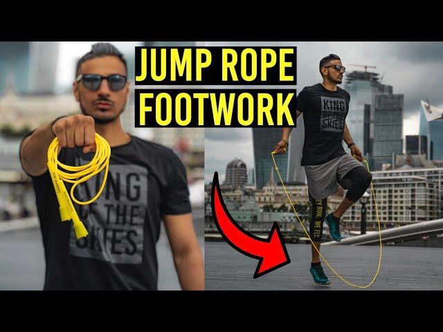 BEGINNER JUMP ROPE FOOTWORK IN SLOW MOTION (EASY TO LEARN!) Tutorial by Rush Athletics