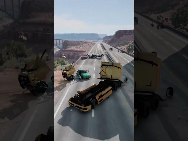 Realistic Highway Car Crash #83 - BeamNG.Drive