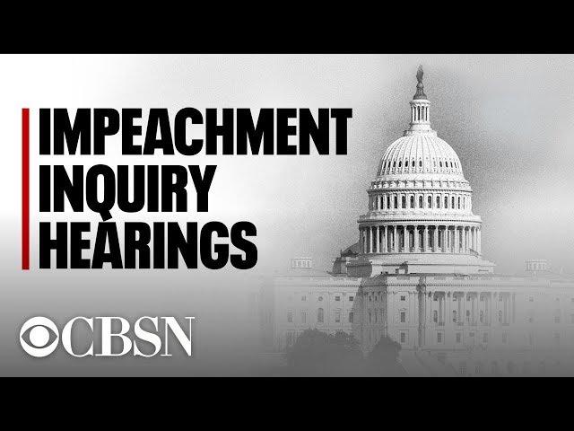 Trump Impeachment hearings live: Public testimony from Volker, Vindman, Williams & Morrison