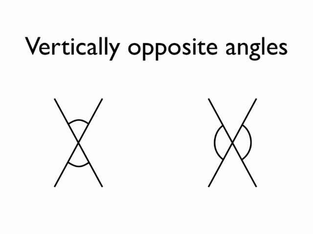 Vertically opposite angles