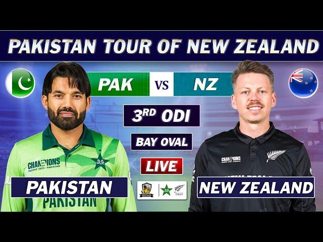 PAKISTAN vs NEW ZEALAND 3rd ODI MATCH LIVE COMMENTARY | PAK vs NZ MATCH LIVE | CRICKET MATCH LIVE
